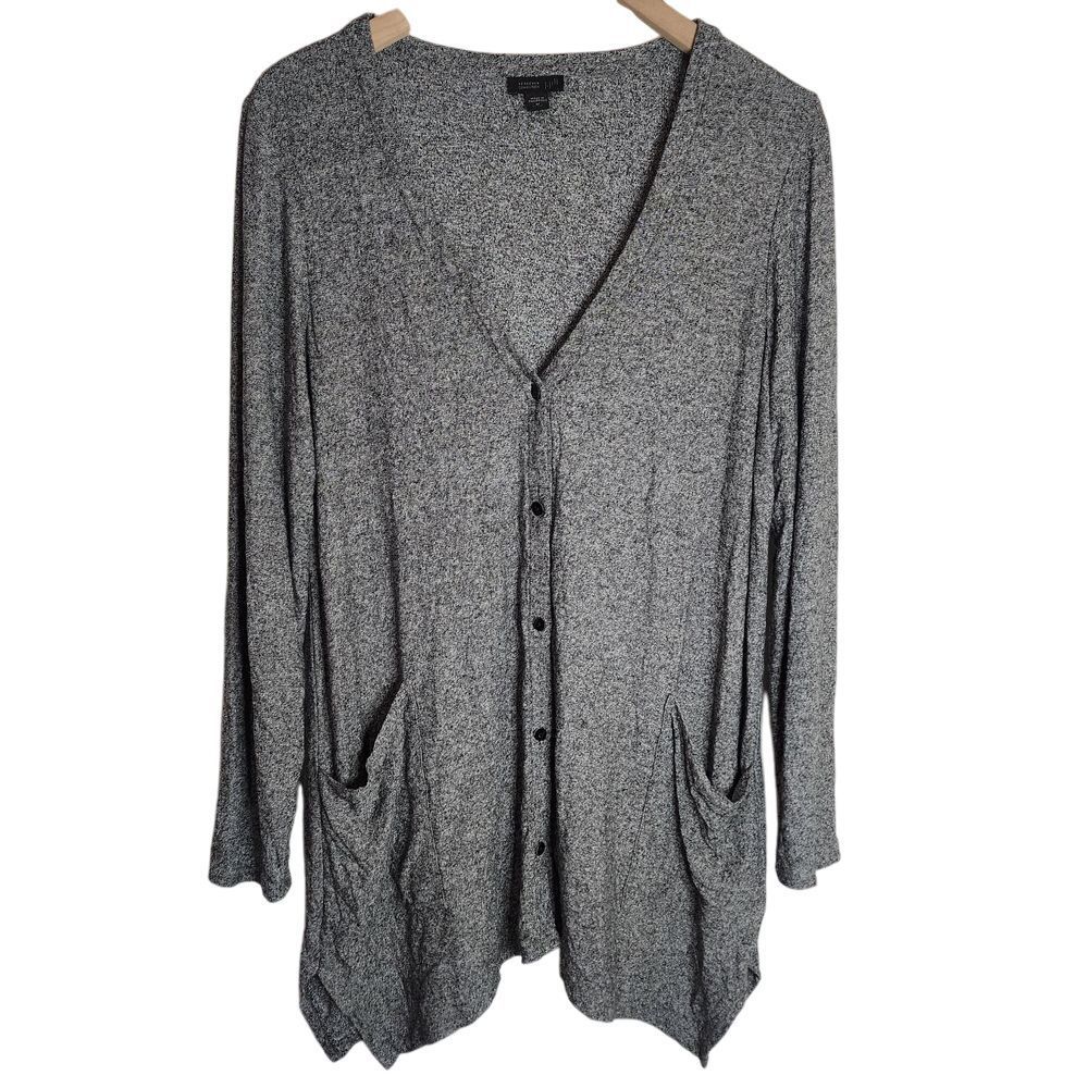 J. Jill Sweater Cardigan Women's‎ Medium Petite Wearever Button Up Pockets LS